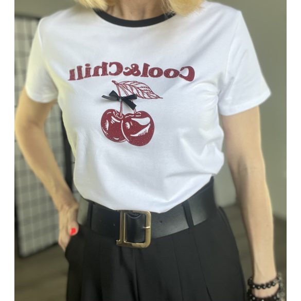 Cool and chill pamut póló - FD382 - fehér