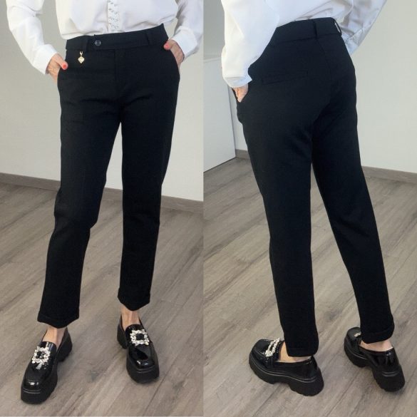 My heart elegáns gombos nadrág 5582 - fekete