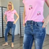 Missy gombos farmernadrág 7195 - kék