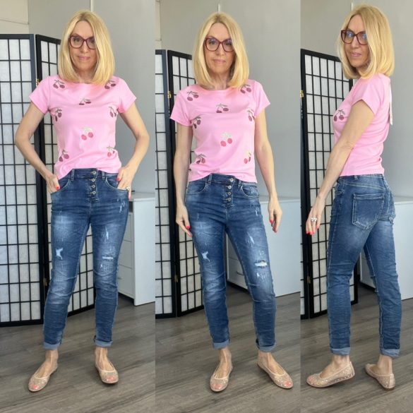 Missy gombos farmernadrág 7195 - kék