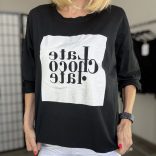 Late Choco Late hosszú ujjú pamut felső 16262 - fekete