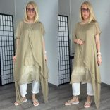 Fly Out selyemhatású tunika MY1137 - bézs