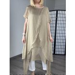 Fly Out selyemhatású tunika MY1137 - bézs