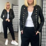 Vopse arany gombos bőrdszeki V6365-fekete