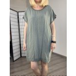 Vibe pamut viszkóz basic tunika 23118 - khaki