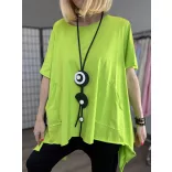 158C pamut aszimmetrikus tunika 52443-pisztácia