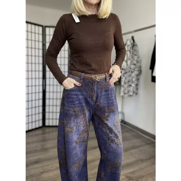 Cashmere hosszúujjú aláöltöző-csokibarna