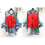 Poppy fodros ujjú ing25000-farmerhatású