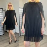 Cute pliszírozott ruha1534-fekete