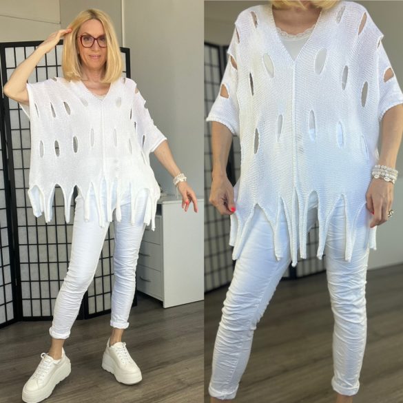 Adina rojtos kötött felső-fehér