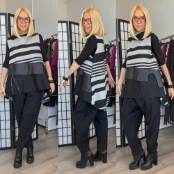 Mitica ujjjatlan, csíkos mellény 8980 - szürke