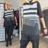 Mitica ujjjatlan, csíkos mellény 8980 - szürke