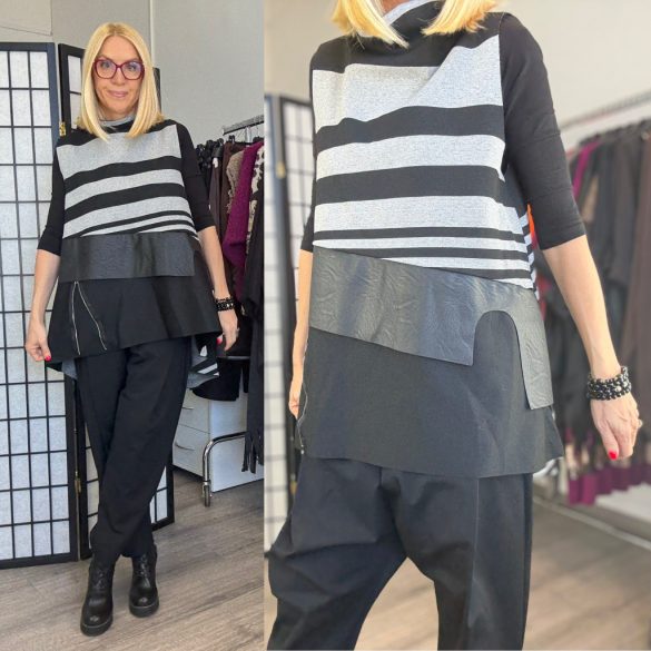 Mitica ujjjatlan, csíkos mellény 8980 - szürke