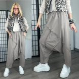 SUN mélyülepes pamut nadrág6318-taupe