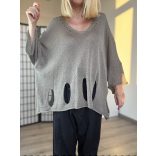 Athena 3/4-es ujjú kötött felső - taupe