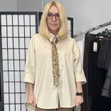Ocelot mintás nyakkendő - fekete