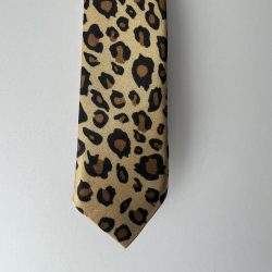 Ocelot mintás nyakkendő - fekete