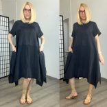 USee kétoldalt hosszabb nyári ruha110-sötétkék