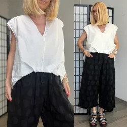 Wendy Trendy V kivágású buggyos felső250667-fehér