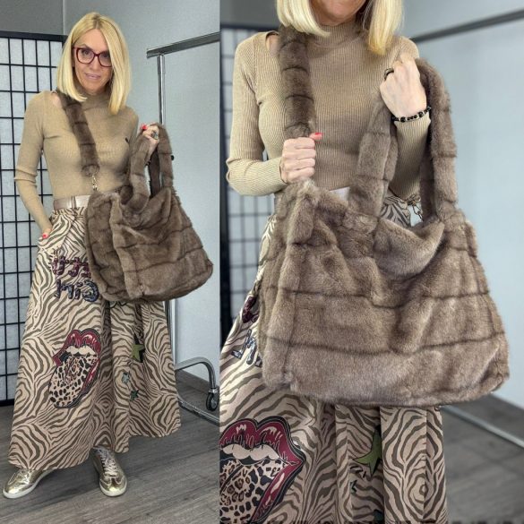 Bear szőrmetáska - taupe