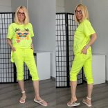 Sunflower gumis derekú elasztikus térdnadrág 210088 - neon sárga