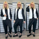 SUN ülepes vastagabb cipzáros nadrág 6358 - fekete