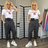 SUN ülepes nadrág 6368 - sötétszürke