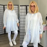H Trend hosszú ujjú viszkóz ing10897-babakék