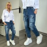 S Woman enyhén elasztikus ülepes elől zsebes farmer