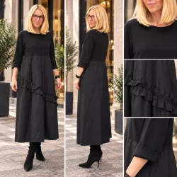 Eclipse fodros zsebes ruha 37672 - fekete