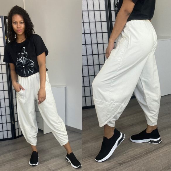 Astra zsebes pamut nadrág-törtfehér