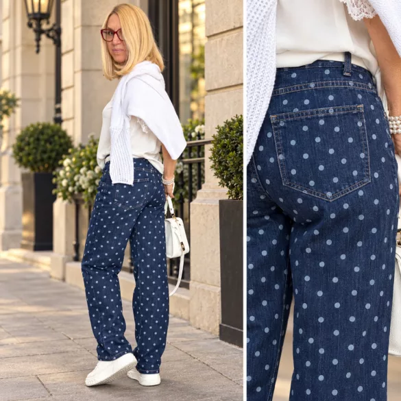 3D Pöttyös ballon farmer 9373-sötétkék