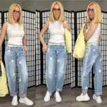 Melly margarétás ballon farmer 5320-világoskék