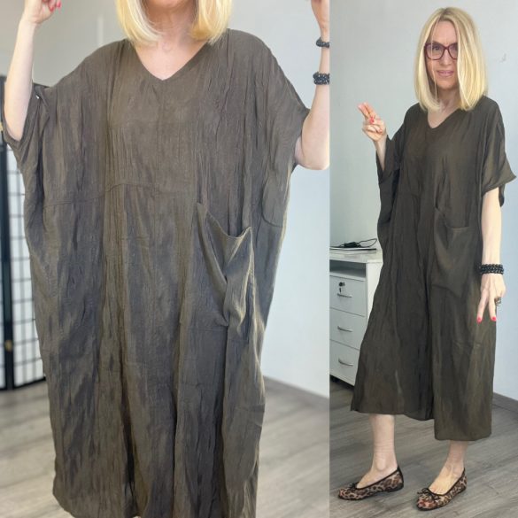 USee viszkóz lenge nyári ruha01171-csokibarna