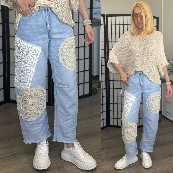 S Woman horgolt ballon farmer SW1895 - világoskék