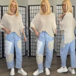 S Woman horgolt ballon farmer SW1895 - világoskék