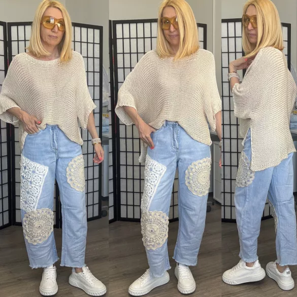 S Woman horgolt ballon farmer SW1895 - világoskék