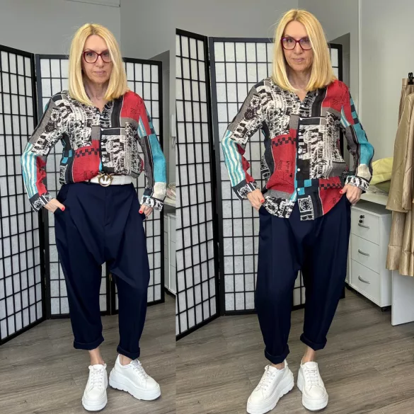 Melany lenge nyári ing ME3105-sötétkék