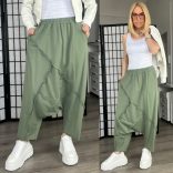 SUN mélyülepes pamut nadrág6318-khaki