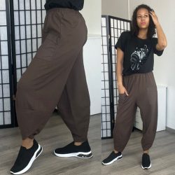 Astra zsebes pamut nadrág-csokibarna