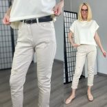 Adoro elasztikus MOM Jeans M7350-bézs