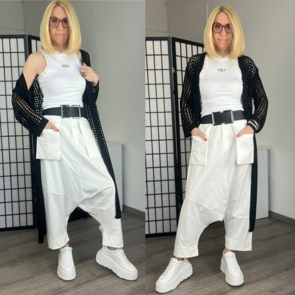 Sun mélyülepes zsebes nadrág6477-fehér