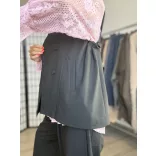 Wendy Trendy oldalt pliszírozott mellény225398-fekete