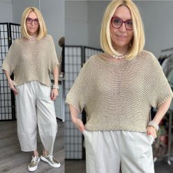   Maritza áttetsző, horgolt felső lurex szállal 73001 arany