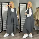 Vintage oversize mellény 2980-szürke