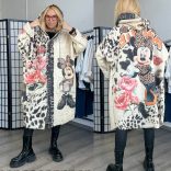 Minnie oversize gombos szövetkabát 82483 - bézs