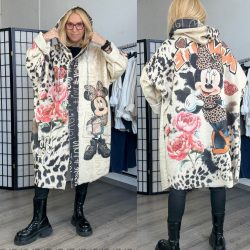 Minnie oversize gombos szövetkabát 82483 - bézs