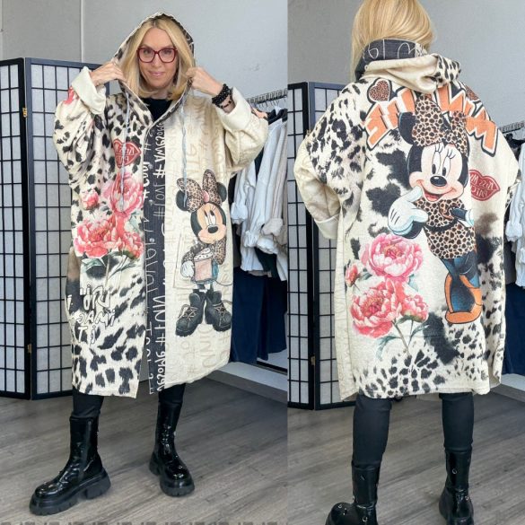 Minnie oversize gombos szövetkabát 82483 - bézs