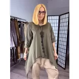 Larissa hosszú nyaklánc fa elemekkel, zár nélkül - fekete