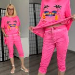 Sunflower gumis derekú elasztikus térdnadrág 210088 - neon pink